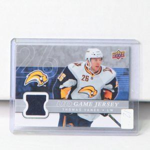 Thomas Vanek UD Game-Used Jersey Hockey Card Buffalo Sabres GJ-TV 2008/09